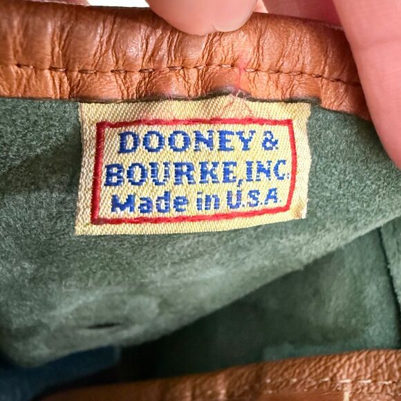 Vintage Green Dooney & Bourke Leather Equestrian Crossbody Medium Essex Purse - Picture 13 of 14